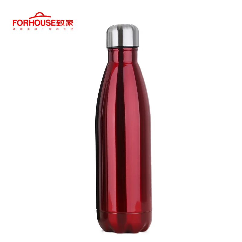 500 мл кружка для колы термос бутылка для воды 304 Нержавеющая сталь изоляция Спортивная бутылка вакуумная колба посуда для напитков - Цвет: Red