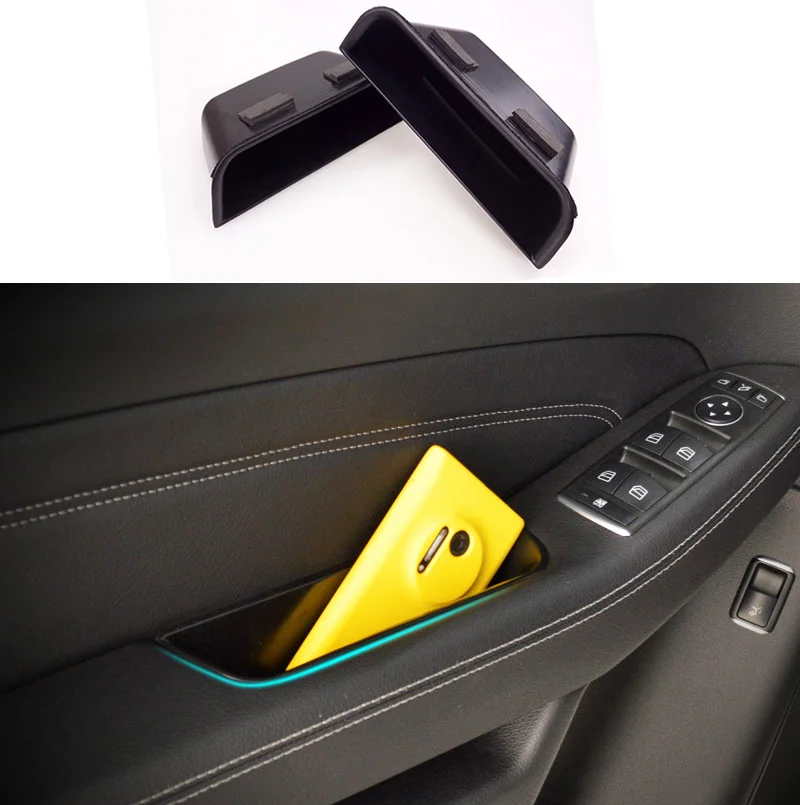 

2PCS FIT FOR MERCEDES BENZ ML W166 GL X166 GLE GLS DOOR HANDLE GLOVE STORAGE BOX ARM REST PHONE HOLDER ML350 ML400 GL450 GL500