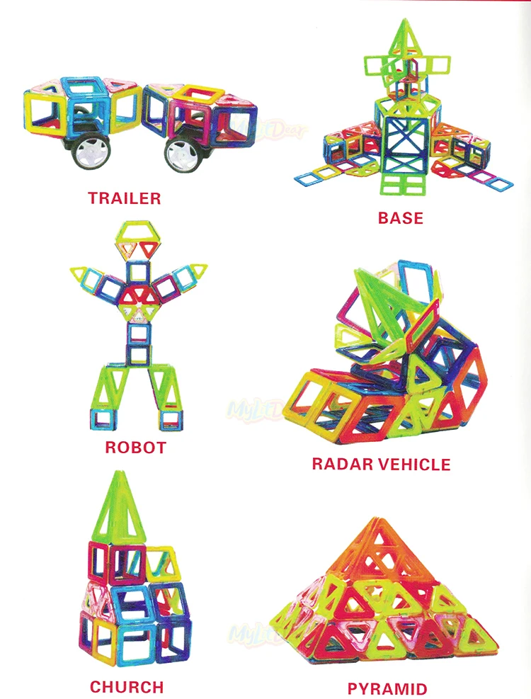 164 шт. большой размер Магнитный дизайнерский Строительный набор модель и магнит игрушка треугольник квадратный конструктор пластиковый подарок для мальчиков девочек