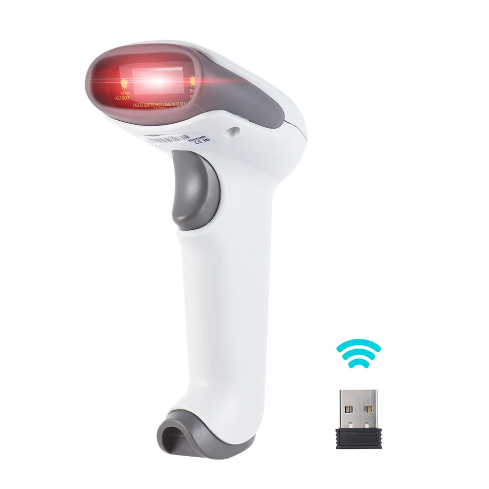 2.4G Wireless Handheld Barcode Bar Code Scanner Reader with Receiver