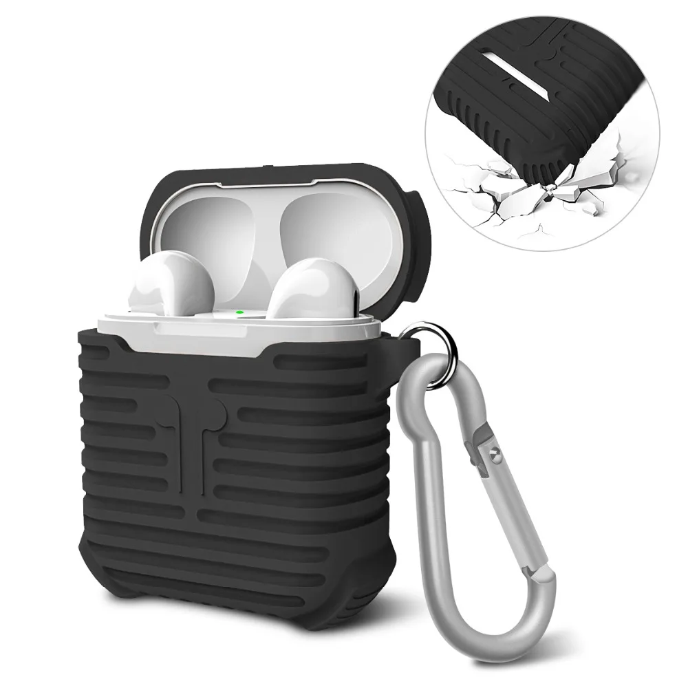Airpods case 1 AirPods защитный чехол с крючком Bluetooth гарнитура силиконовый материал 2019