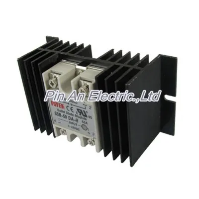 DC-AC Single Phase Solid state relay SSR-50DA-H 50A 3-32V 90-480V w heat sink | Обустройство дома