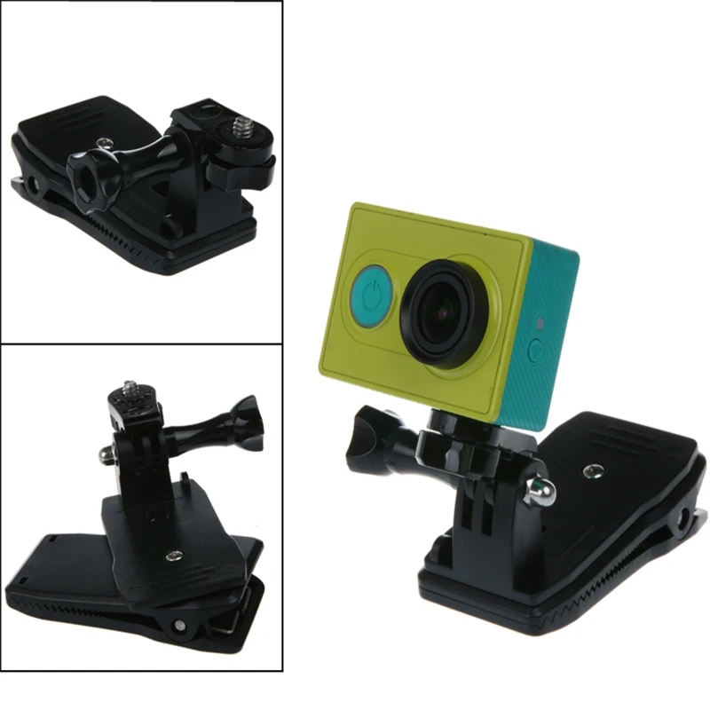 Поворотный зажим Крепление рюкзак Rec mounts для Xiaomi Yi 4K Xiaoyi Lite MI Mijia Mini GoPro SJCAM Экшн