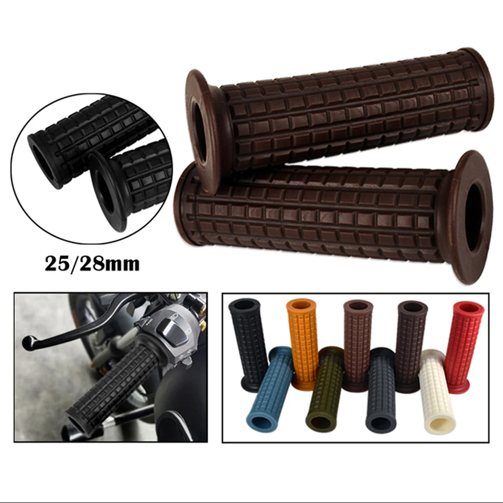 1'' 25mm Rubber Handle bar Hand Grips Antiskid Handlebar Soft Rubber Bar For CRF YZF KTM RMZ Pit Dirt Bike Motocross Motorcycle