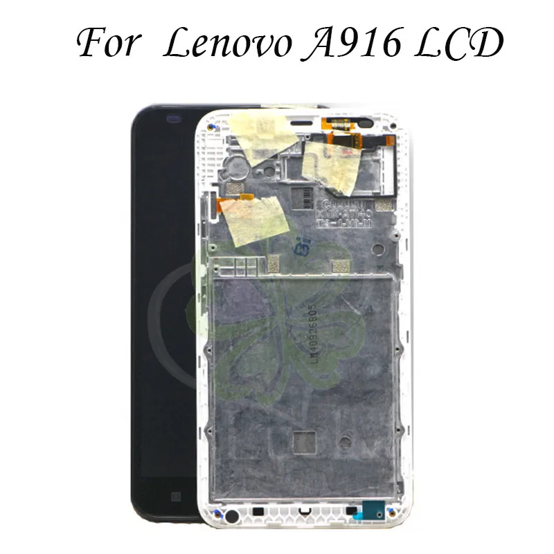 ЖК дисплей 5 дюйма для Lenovo A916 сенсорный экран дигитайзер в сборе с рамкой запасные