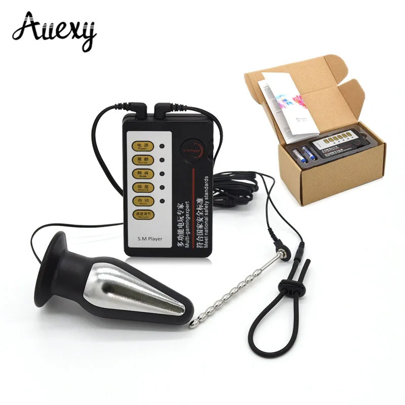AUEXY-1-Set-Bdsm-Anal-Electro-Electro-Penis-Stimulation-Electric-Shock-SM-Sex-Toys-for-Men
