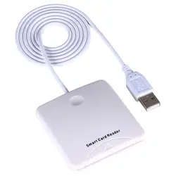 Белый ABS USB контакт смарт-чип карты IC Card Reader с SIM Слот для оконные рамы Me/для 2000/XP/или для MAC OS 8,6, 9.X челнока