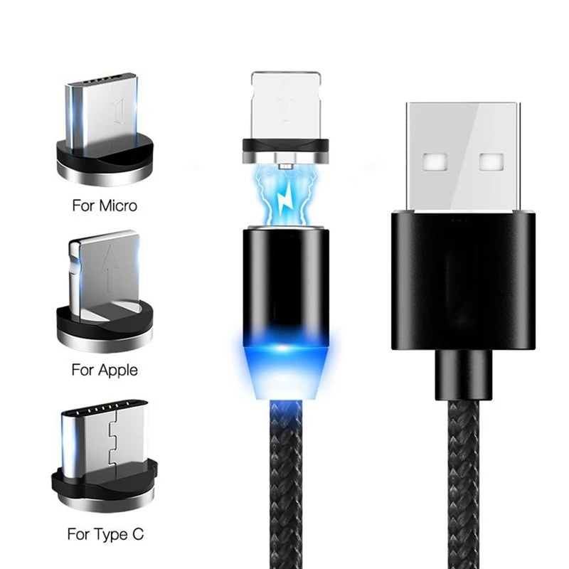 

Micro USB Magnetic Cable USB Type C Cord for Samsung A50 A7 2018 For iPhone Magnet Cable Connector Mobile USB Charge Cable