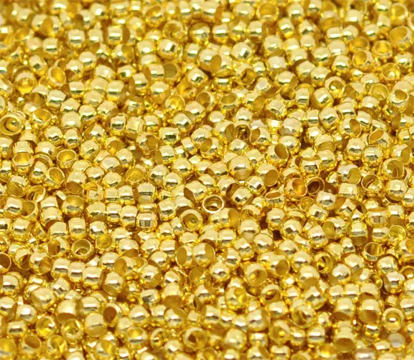 

Free Shipping 5000pcs Gold Plated Crimp Beads Findings 2mm Wholesale