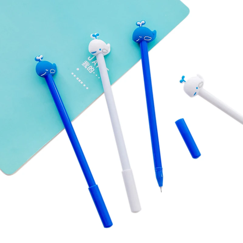

1pcs/lot New Creative small blue whale gel pen Cartoon Gel Pen black ink School office supplies