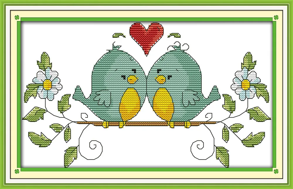 

Love birds, counted printed on fabric DMC 14CT 11CT Cross Stitch kits,embroidery needlework Sets, Home Decor