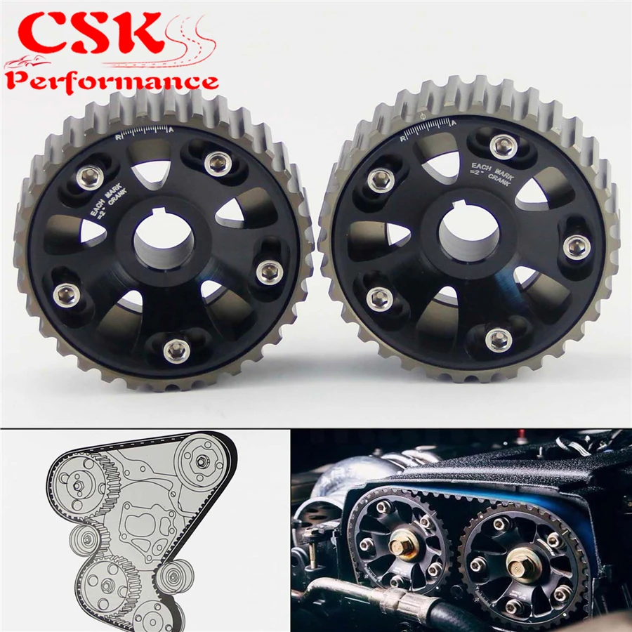 

Racing Cam Gear Pulley For Civic DOHC B16A B16B B18B B18C Integra DC2 Acura Black