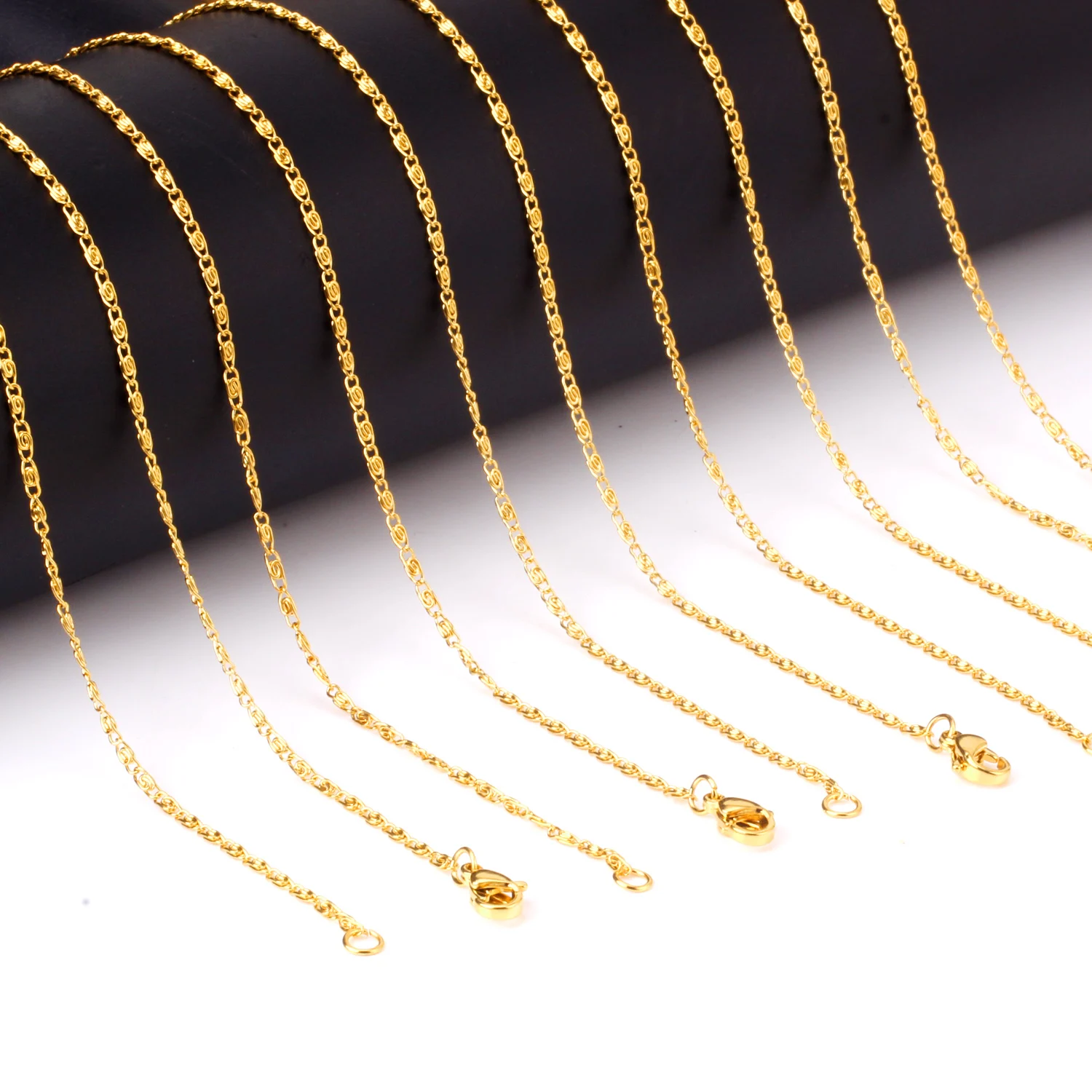 Роскошное модное высококачественное золотое/серебряное ожерелье из нержавеющей стали для женщин и мужчин, ювелирные цепочки