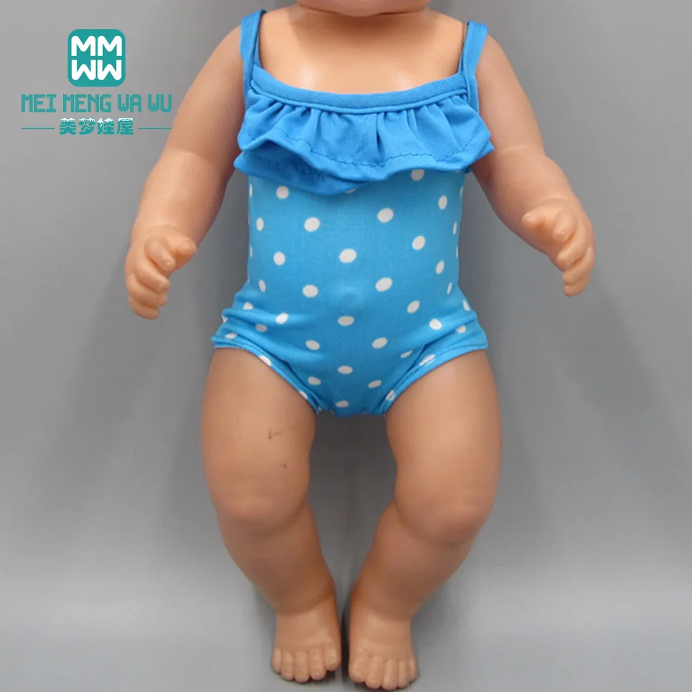 Детская Одежда для куклы подходит 43 см игрушка новорожденная кукла и 45 см Американская кукла розовый цельный купальник