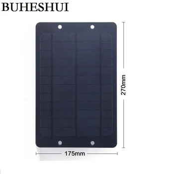 

BUHESHUI Universal 6V 6W Monocrystalline Solar Cell With Junction Box For Bike Share DC System Bicycle Solar Panel 270*175MM