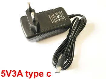 

100PCS AC 100V-240V High quality DC 5V 3A 3000mA type C Charger for HUAWEI Power Adapter Supply EU plug