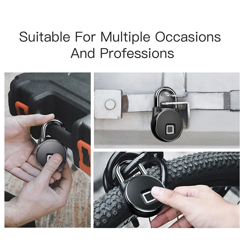 

BT Wifi Fingerprint Smart Lock Keyless Anti-Theft Padlock Phone APP Control GT66