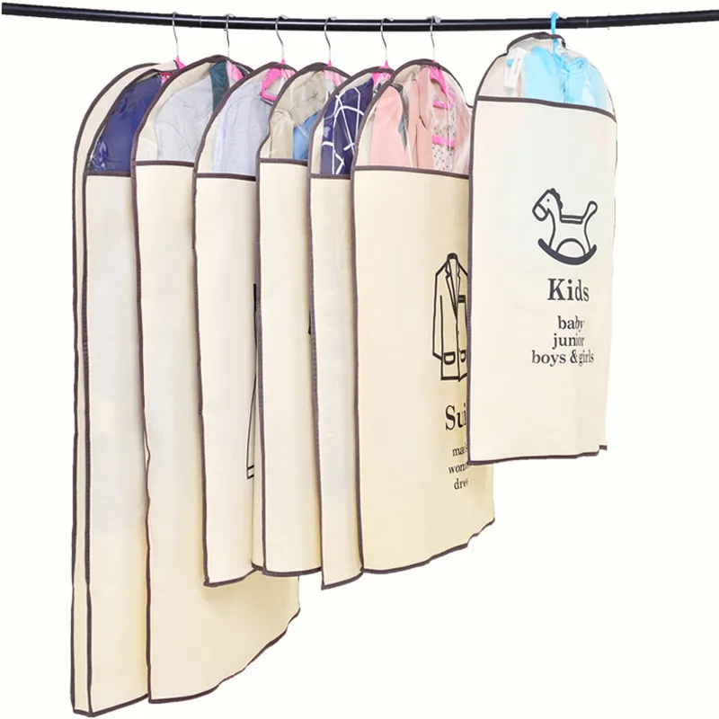 

Home Garment Dress Suit Clothes Dust-proof Cover Storage Bags Organizer Protect Clothes Dress Outer Dust Case Supplies