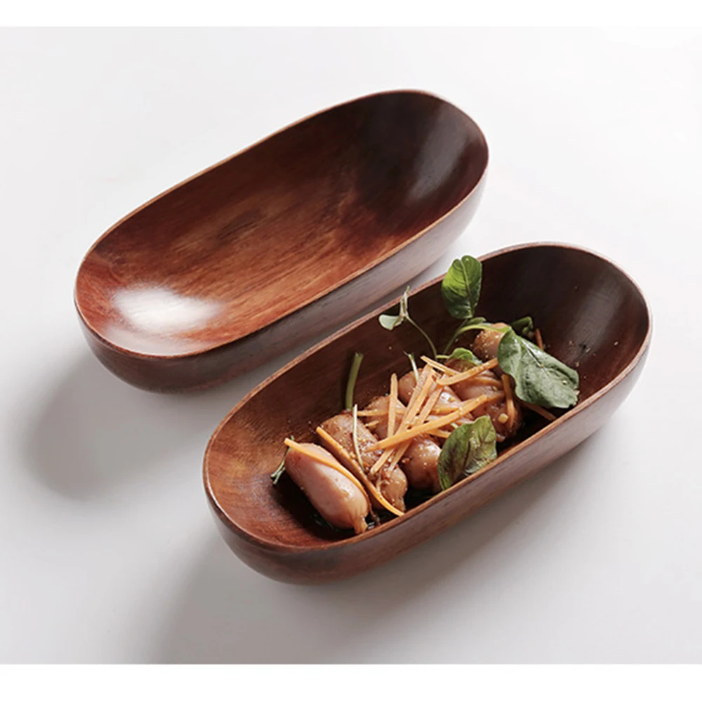Тарелка для сушеных фруктов из цельного дерева в японском стиле, посуда, поднос для еды, десерты, тарелки для закуски, Бытовая Посуда