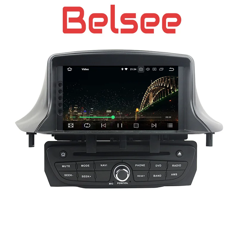 Cheap Belsee Android 8.0 2 Din Car Radio Stereo GPS Bluetooth WiFi Autoradio DVD Player for Renault Megane MK3 3 Fluence 2009 -2016 4