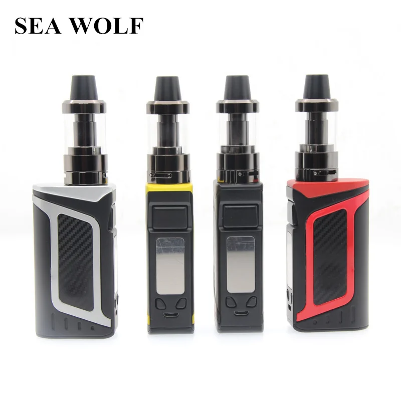 

SEA WOLF YK 80W Starter Kit 2000mAh Battery LCD Display 510 Thread Metal Body 3.5ml Atomizer E-Cigarette Vape Adjustable Airflow
