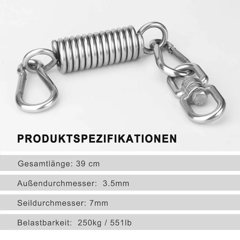 

Stainless Steel Ceiling Spring Hook 360 Rotating Swing Hook for Hammock Veranda Seat Chair MYDING