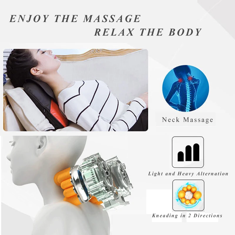 “ Massage com Luz de Calor Vamsluna Shiatsu Roller Vamsluna Shiatsu