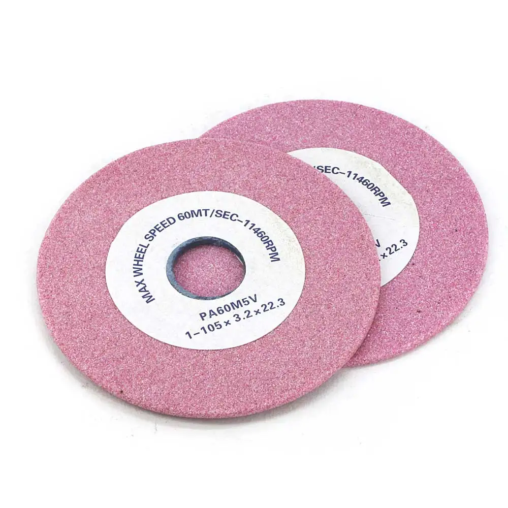 Pink aluminum oxide grinding wheel for chainsaw sharpening Diameter 105 thickness 3.2 hole 22.23 PM0911 Pink aluminum oxide grinding wheel for chainsaw sharpening Diameter 105 thickness 3.2 hole 22.23 PM0911