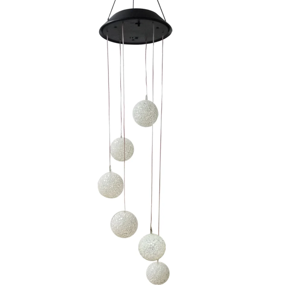 

Outdoor LED Solar Lamp Particle ball Wind Chime Light Home Garden Decor Hanging Spinner Lamp Powered Color-Changing