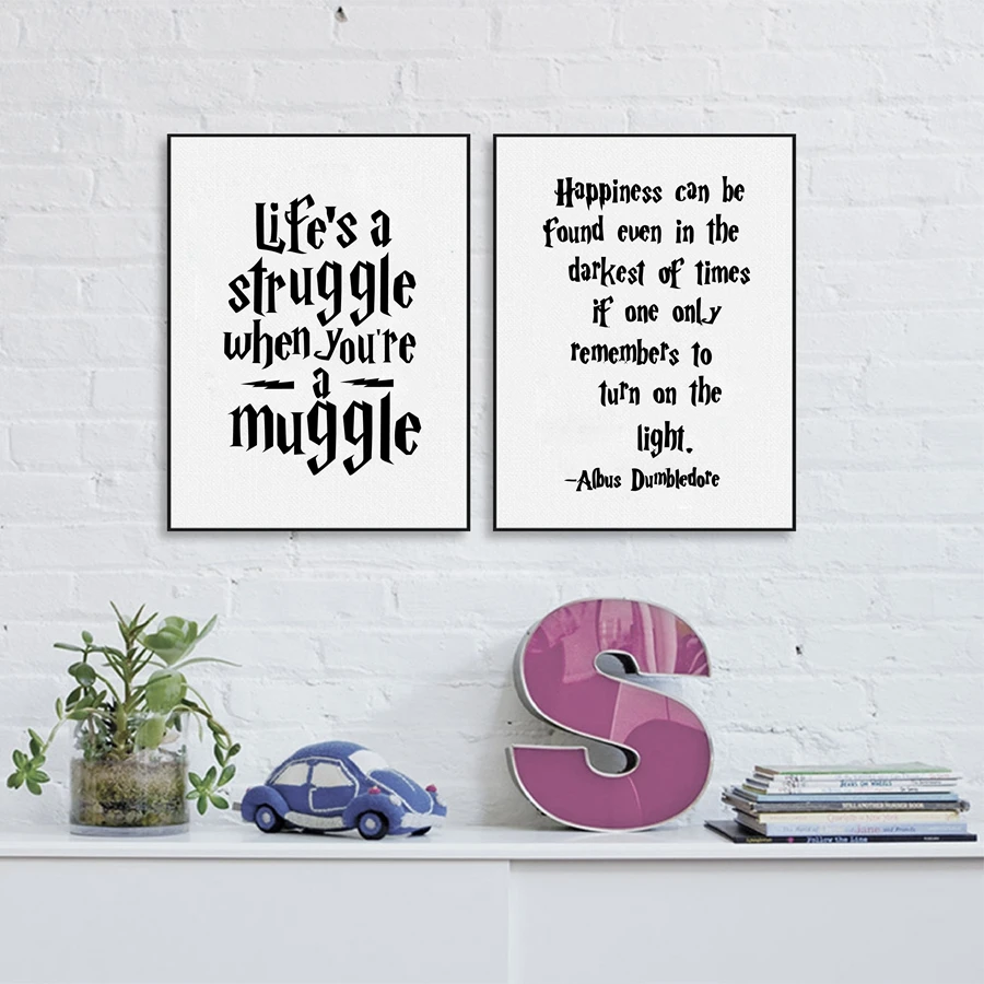 Albus Dumbledore Wall Art Canvas Prints Poster Potter Quote Painting Home Room With Free Shipping Worldwide Weposters Com
