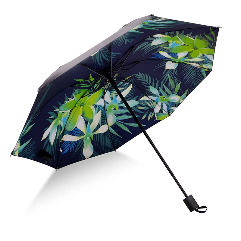 

Banana Leaf Portable Sun Umbrella Women Mini Sun Umbrella Small Fresh Sunshade Folding Umbrella Dual-use Sunscreen Umbrellas