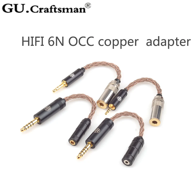 

GUCraftsman 6N occ copper adapter 4.4mm/2.5mm balance to 3.5mm stereo jack 4Pin XLR to 4.4balance jack