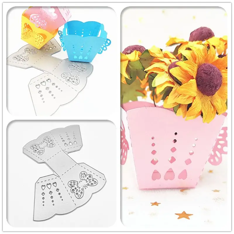 

3D Butterfly Box Cutting Die Embossing Stencil Template Mold DIY Paper Art Handcraft Scrapbook Bookmark Card Decor