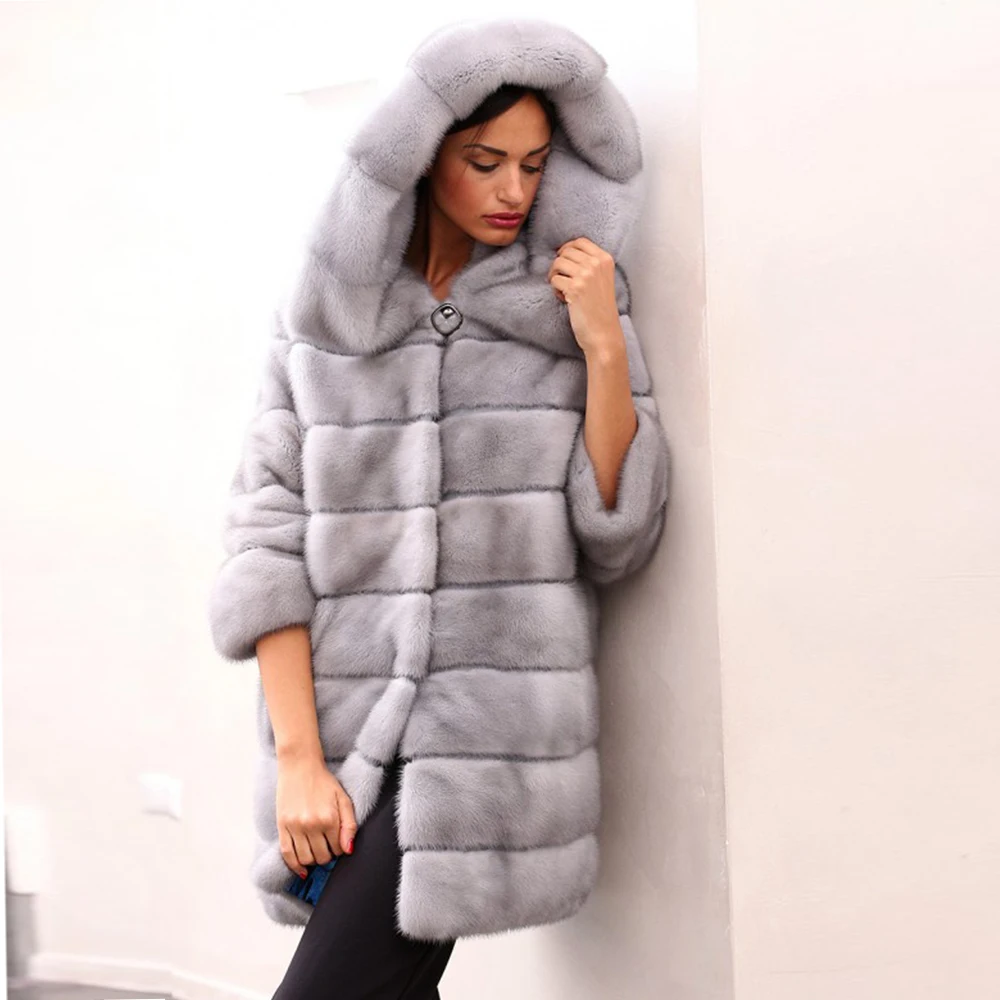 Automne Pleine 2019 Import Capuchon Avec Manteau Mode Mince Femmes Artisanat Nouvelle Sapphire Hiver Arrivée Pour Vison Chaud De Manuel Peau Veste Fourrure Importer Réel v6vwcBqr