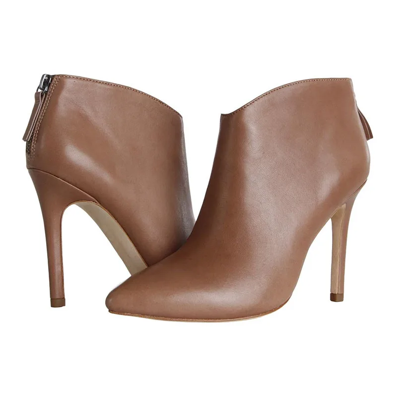 Haute Concis Mature Cheville Talons Sexy 2019 Pointu Adultes Dames Chaussures automne Mince Bottes Bout Zipper Femmes Mode Ty01 Super Printemps cA45Lq3Rj