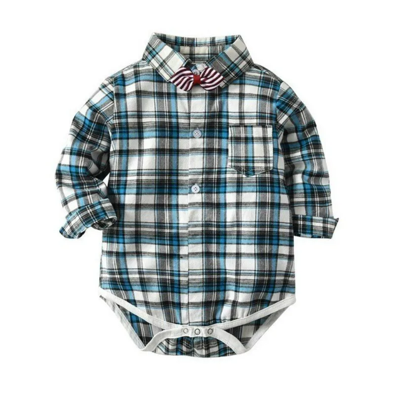 Комплект одежды из 3 предметов для маленьких мальчиков, хлопковая одежда для маленьких мальчиков рубашка в клетку, брюки детская одежда для джентльменов наряд для новорожденных на день рождения
