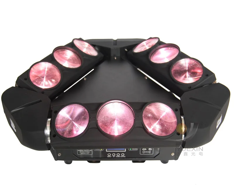 

9X 10W led spider moving head with Cree RGBW 4 IN 1 LED for professional satge lights
