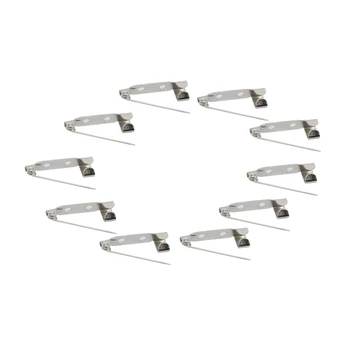 

Fashion Silver Tone Brooch Back Bar Pins Safety Catch Broach Badge Pins DIY Jewelry Craft Parts Supplies 25x5mm