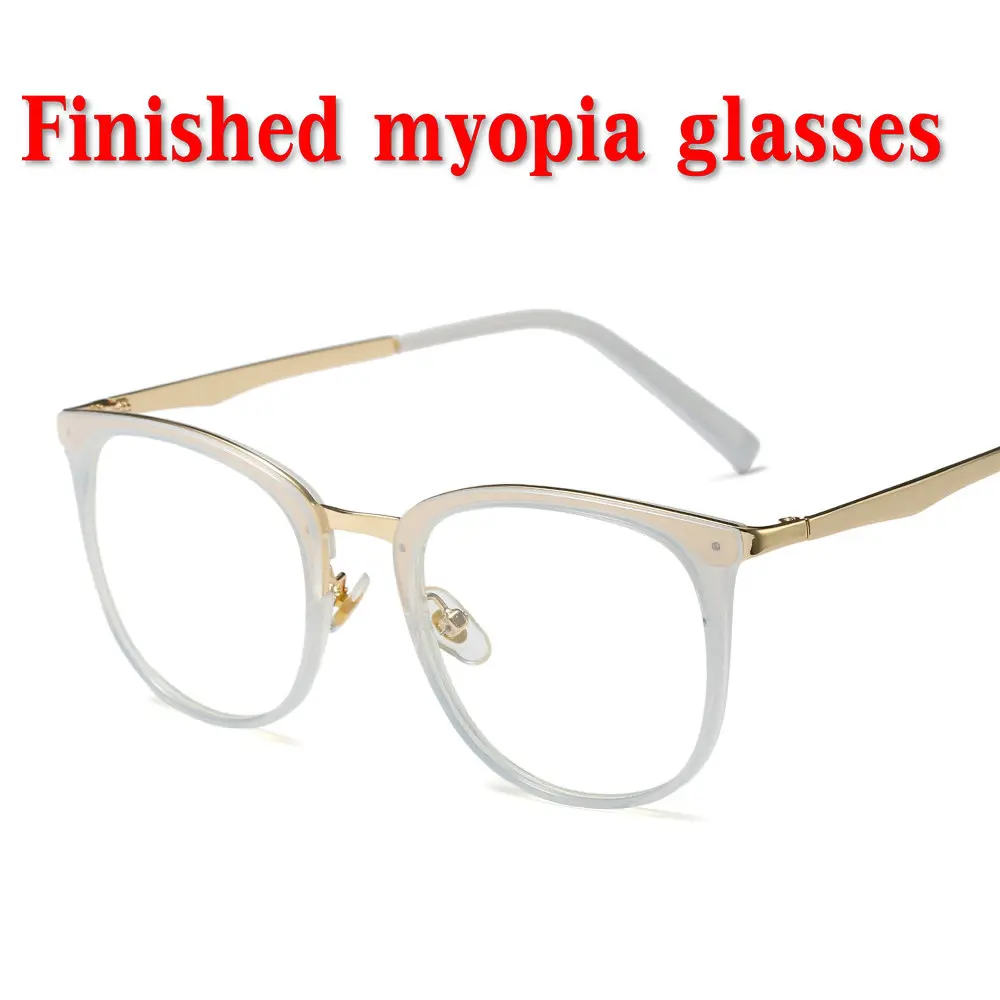 

0 -1 -1.5 -2 -2.5 -3 -3.5 -4 Finished Myopia Glasses Men Short-sight Eyewear Black Transparent Frame Women Myopia Glasses NX