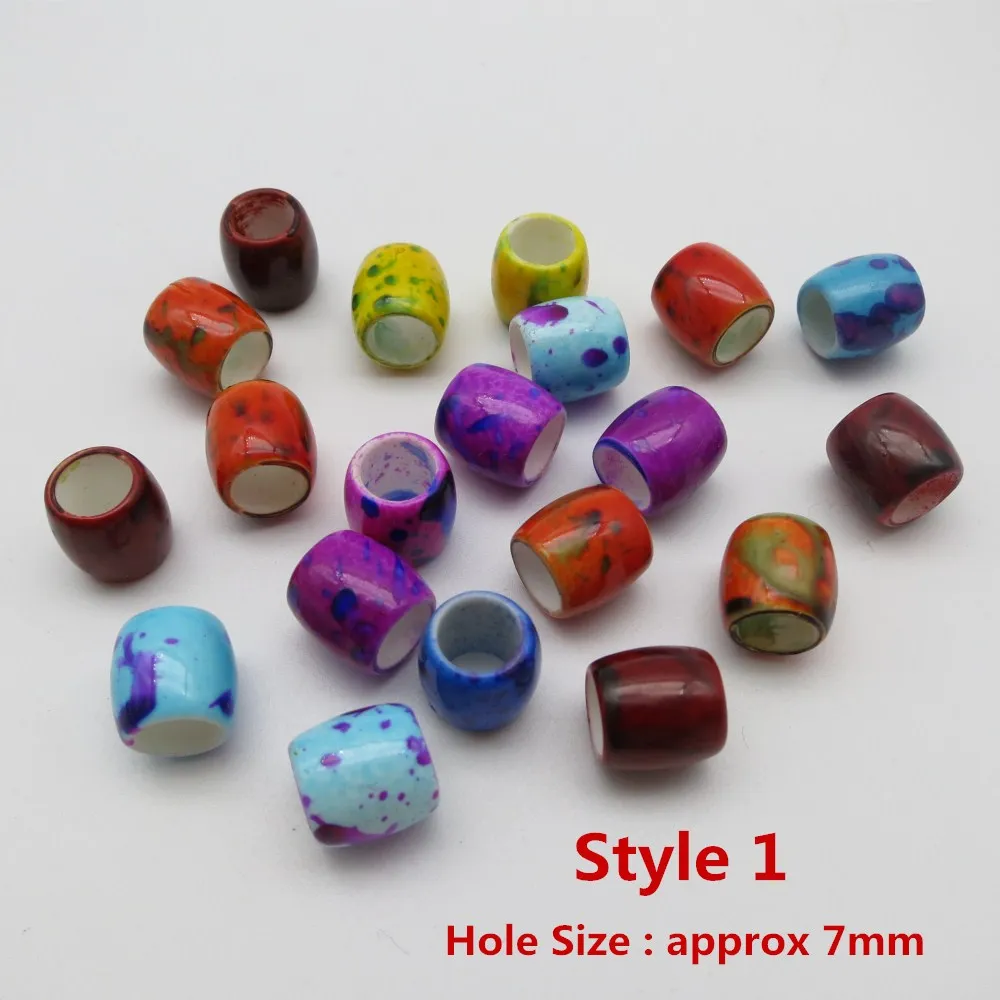 

20pcs/pack Crochet Braids multi coloured Hair braid Dreadlock Beads rings tube hair Extensions Accessories