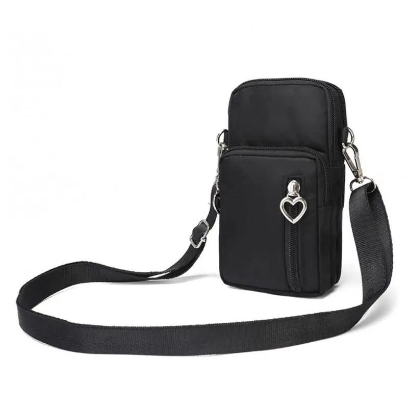 THINKTHENDO, модная женская сумка через плечо для мобильного телефона, сумка на плечо для девочек, сумка на ремне, сумка-портфель, кошелек, Новинка - Цвет: Черный