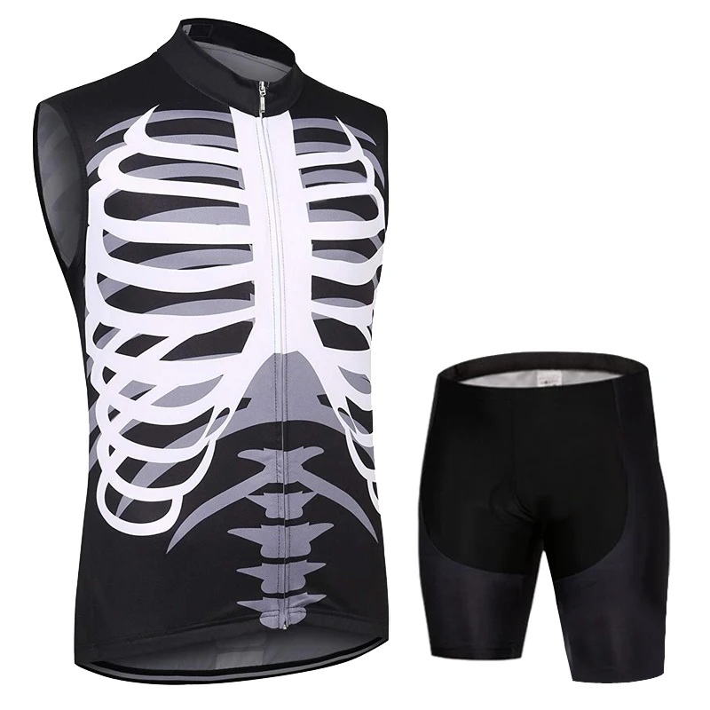 

Pro Sleeveless Cycling Vest Anti-UV Cycling Jersey Set Summer MTB Bicycle Cycling Clothing Racing Road Bike Clothes Suit For Men