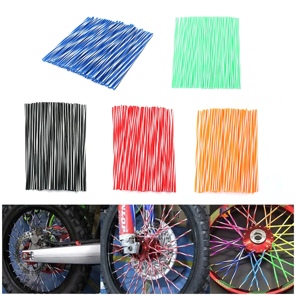

72 PCs/Lot Universal Motorcycle dirt bike wheel spoke spoke skins Cover Wheel Rim Spoke Wraps Motorcycle Protector
