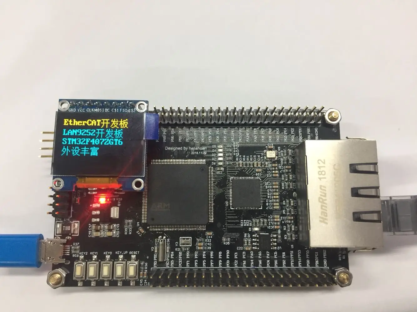 

EtherCAT/LAN 9252/STM32F407/CANOPEN/CIA402/Development Board/Learning Board