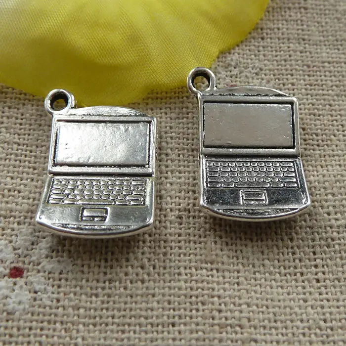 

111 pieces tibetan silver computer charms 22x14mm #3435