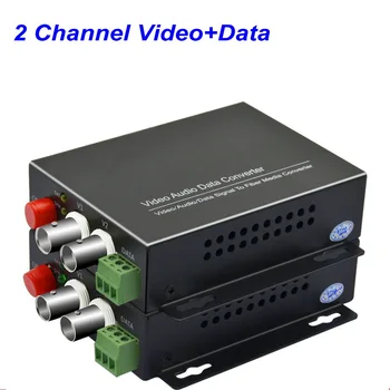 

1Pair 2 Channel Digital Video Fiber Optical Media Converters Extender with 485 Data FC Fiber Optic Up to 20Km for CCTV Security