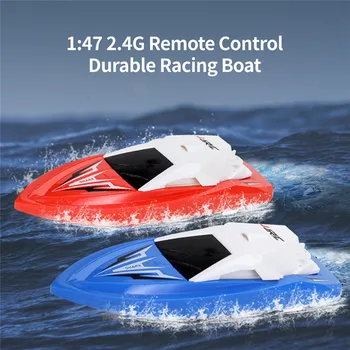 

JJRC S5 2.4G Electric Rc Boat 1/47 10km/h with Dual Motor Racing RTR Ship Model 20 minis Using time Outdoor Toys