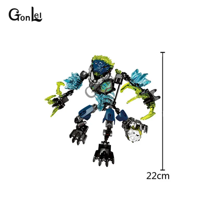 Новинка BIONICLE Ekimu UXAR KETAR AKIDA IKIR TERAK MELUM экшн-строительные блоки, игрушки, кирпичи, детские подарки, совместимы с 70795 70794 - Цвет: 613-3 nobox