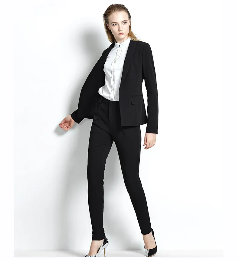 Custom made Light Gray Women Career Work Business Suits Formal Office ...