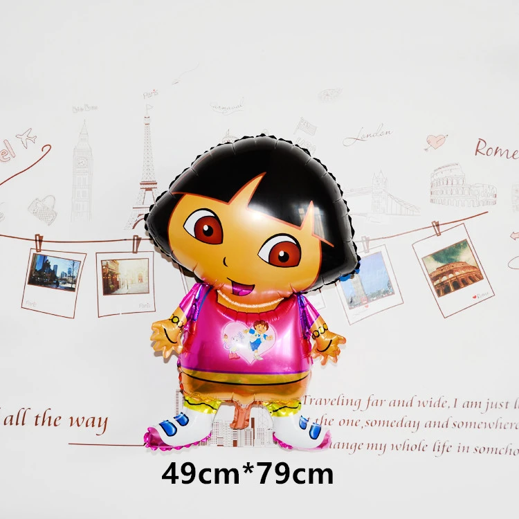 1 Pc 49 79 Cm Dora Grande Taille Foil Mylar Ballon De Fete D Anniversaire Fournitures Decorations L Explorateur Faveurs Aliexpress